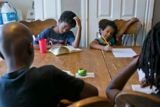 Kids with open books