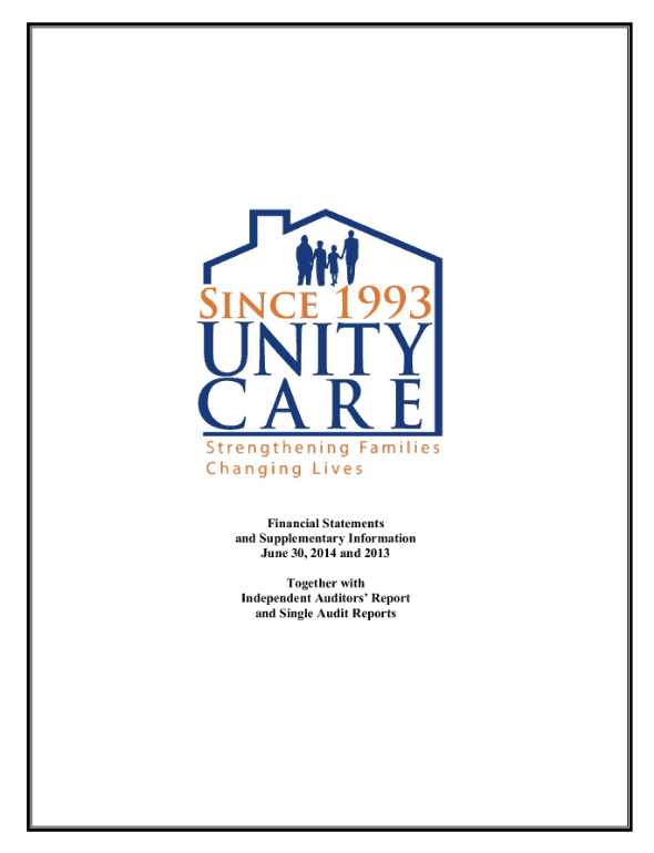 2014 Financial Report cover